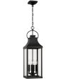 Bradford 4-Light Outdoor Hanging-Lantern Rain or Shine - Black Supply