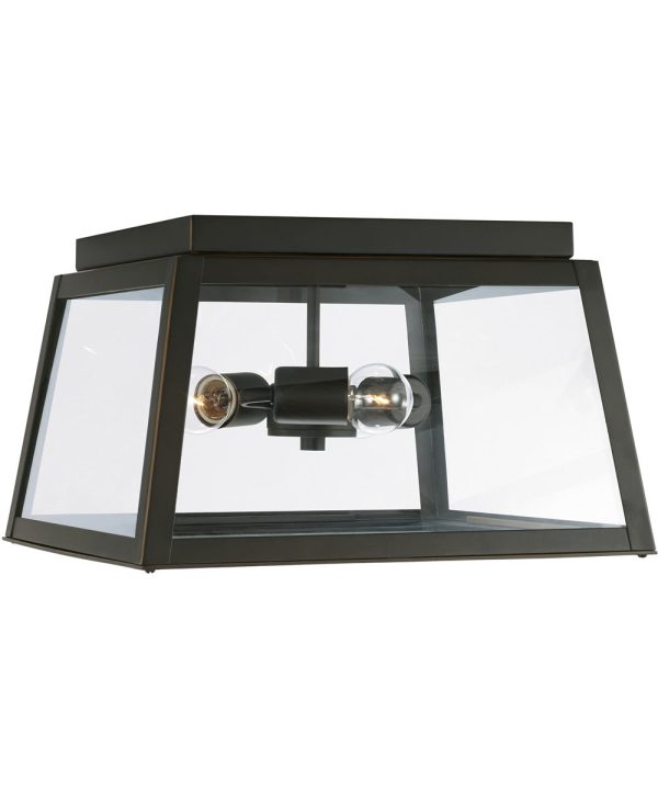 Leighton 3-Light Outdoor Flush Rain or Shine - Oiled Bronze Discount