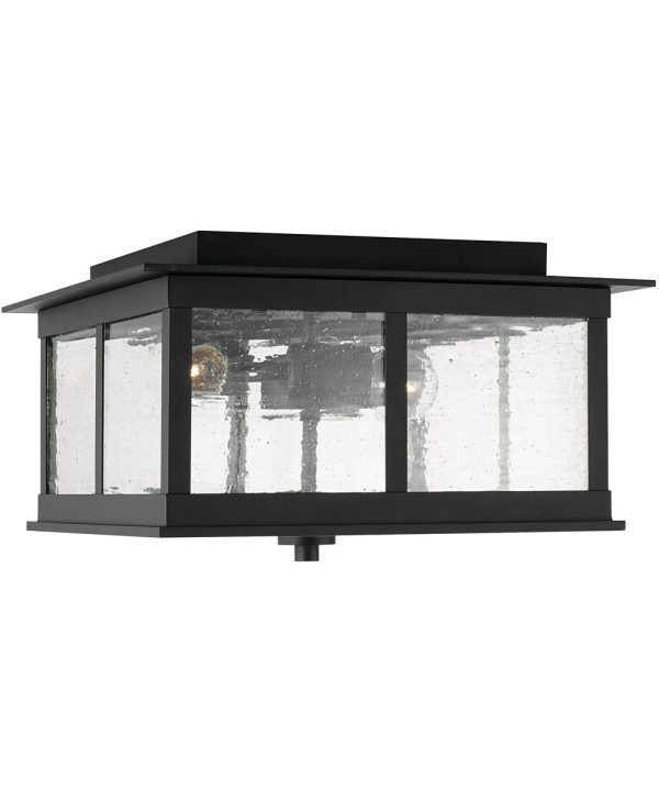 Barrett 3-Light Outdoor Flush Rain or Shine - Black Discount