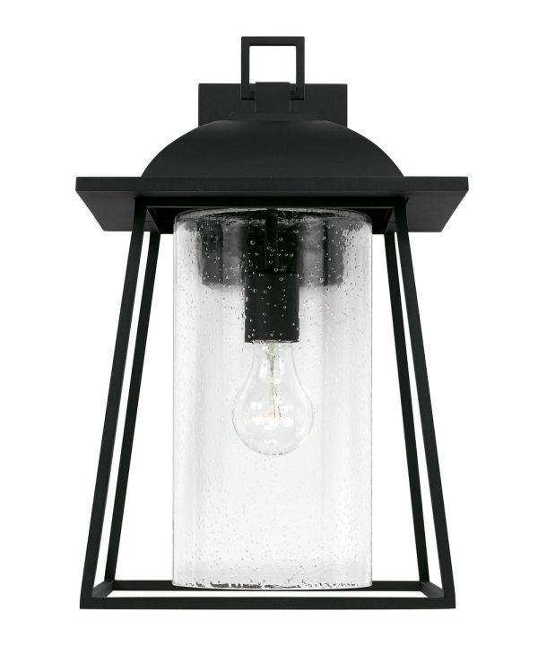 Durham 1-Light Outdoor Wall-Lantern Rain or Shine - Black Cheap