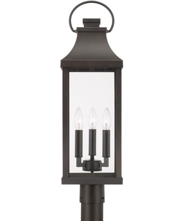 Bradford 3-Light Outdoor Post-Lantern Rain or Shine - Oiled Bronze Discount