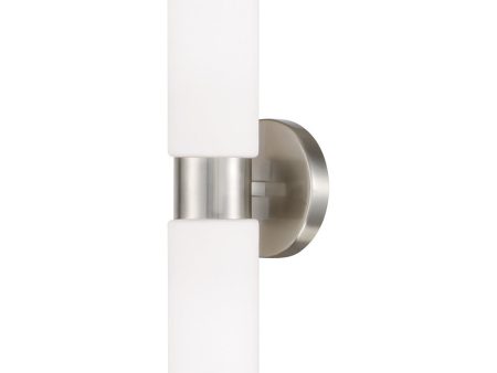 Theo 2-Light Sconce Brushed Nickel For Cheap