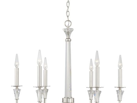 Laurent 6-Light Chandelier Polished Nickel Fashion