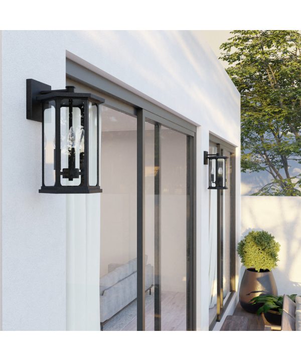 Walton 3-Light Outdoor Wall-Lantern Rain or Shine - Black Online