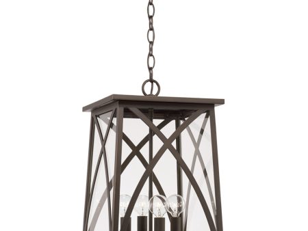 Marshall 4-Light Outdoor Hanging-Lantern Rain or Shine - Oiled Bronze Sale