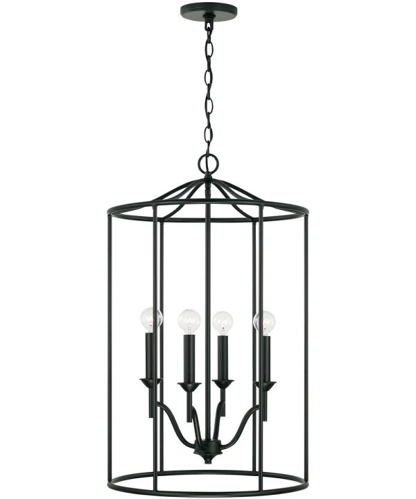 Peyton 4-Light Foyer Matte Black Online