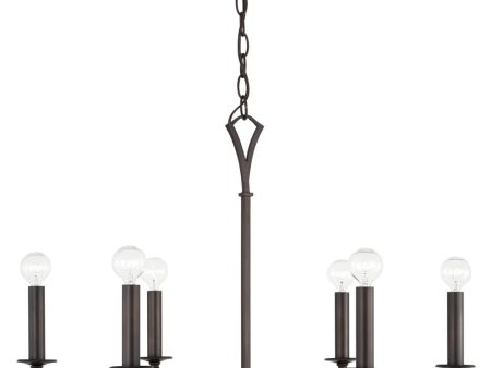 Jaymes 6-Light Chandelier Old Bronze For Sale