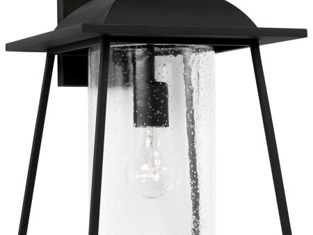 Durham 1-Light Outdoor Wall-Lantern Rain or Shine - Black Cheap