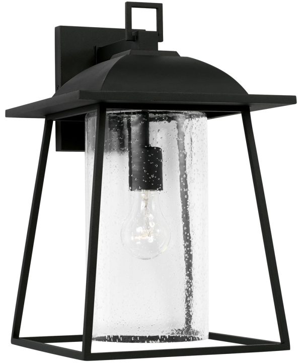 Durham 1-Light Outdoor Wall-Lantern Rain or Shine - Black Cheap