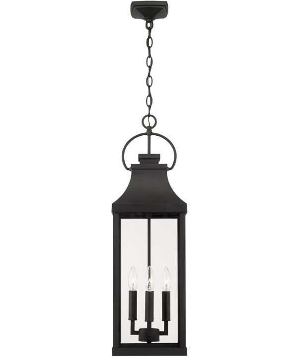 Bradford 4-Light Outdoor Hanging-Lantern Rain or Shine - Black Supply