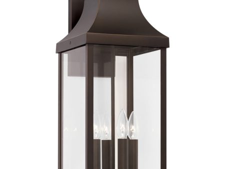 Bradford 4-Light Outdoor Wall-Lantern Rain or Shine - Oiled Bronze For Sale