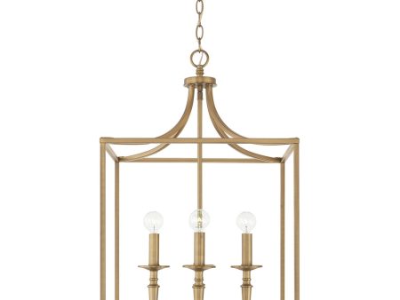 Abbie 4-Light Foyer Aged Brass Fashion