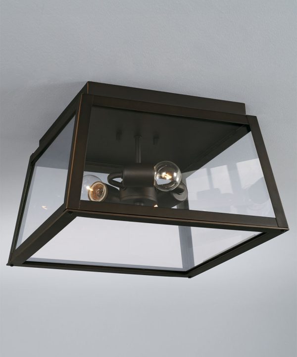 Leighton 3-Light Outdoor Flush Rain or Shine - Oiled Bronze Discount