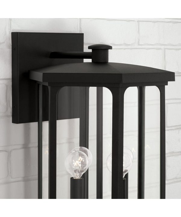 Walton 4-Light Outdoor Wall-Lantern Rain or Shine - Black Online Hot Sale