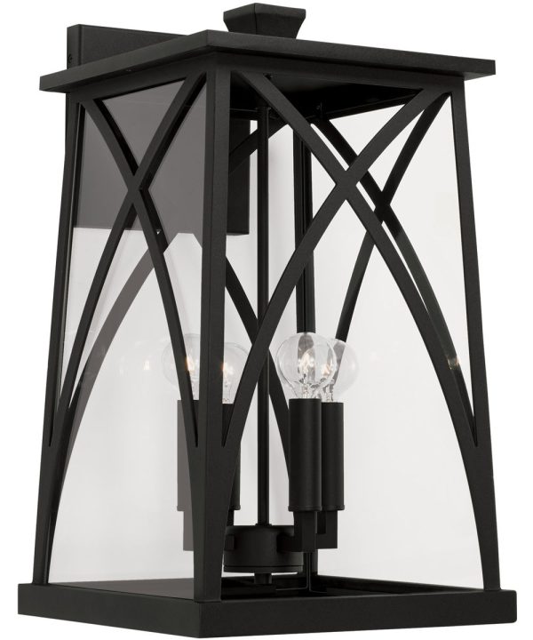 Marshall 4-Light Outdoor Wall-Lantern Rain or Shine - Black Online