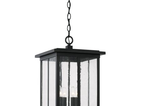 Barrett 4-Light Outdoor Hanging-Lantern Rain or Shine - Black Supply