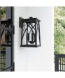 Marshall 3-Light Outdoor Wall-Lantern Rain or Shine - Black Cheap