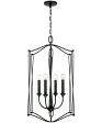 Bentley 4-Light Foyer Black Iron Fashion