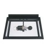 Leighton 3-Light Outdoor Flush Rain or Shine - Black For Cheap