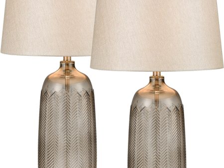 Lupin 31   High 1-Light Table Lamp - Set of 2 Smoke Gray Cheap