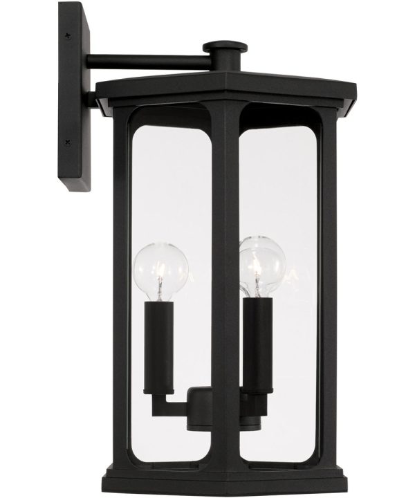 Walton 3-Light Outdoor Wall-Lantern Rain or Shine - Black Online