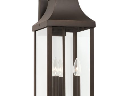 Bradford 3-Light Outdoor Wall-Lantern Rain or Shine - Oiled Bronze Online Sale