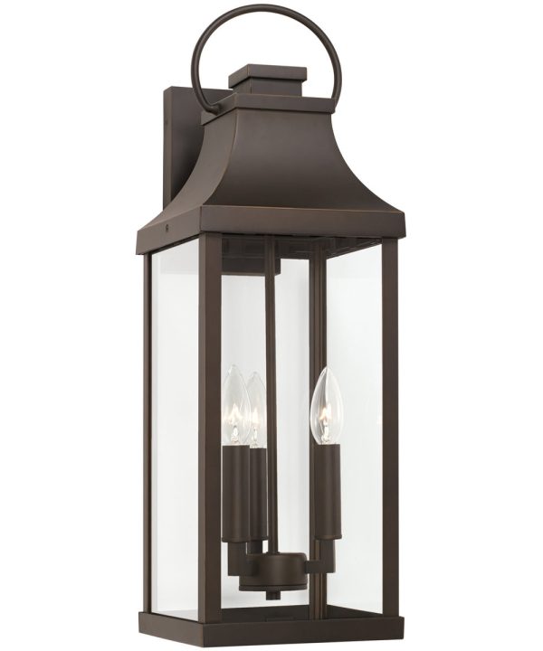 Bradford 3-Light Outdoor Wall-Lantern Rain or Shine - Oiled Bronze Online Sale