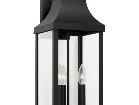 Bradford 3-Light Outdoor Wall-Lantern Rain or Shine - Black For Cheap