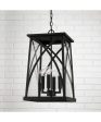 Marshall 4-Light Outdoor Hanging-Lantern Rain or Shine - Black Fashion