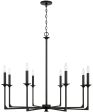 Clint 8-Light Chandelier Black Iron Supply