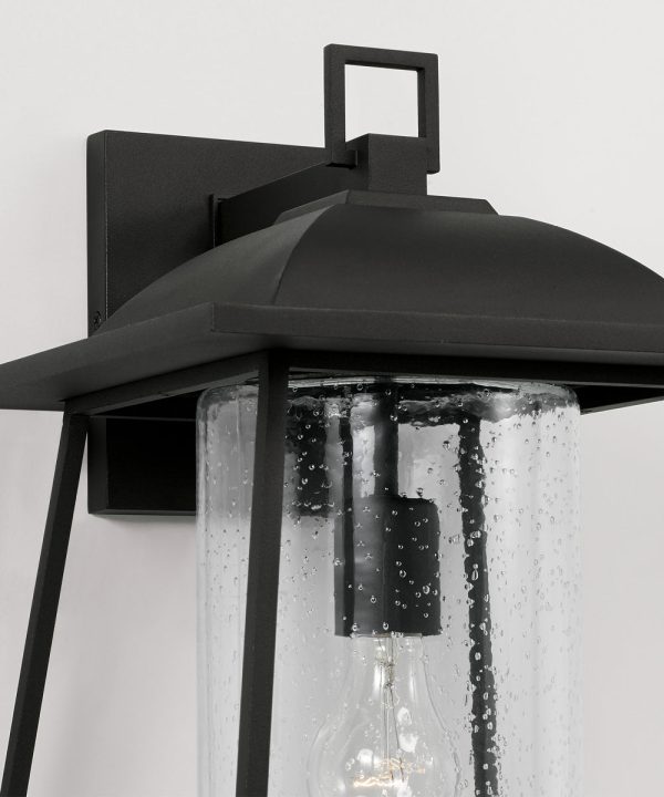 Durham 1-Light Outdoor Wall-Lantern Rain or Shine - Black Cheap