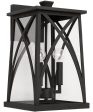 Marshall 3-Light Outdoor Wall-Lantern Rain or Shine - Black Cheap