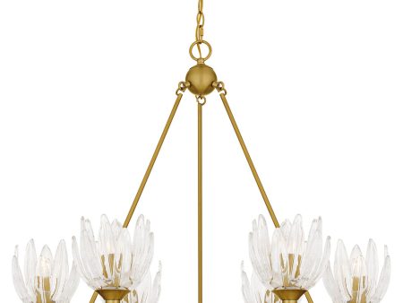 Shea 6-light Chandelier Brushed Gold Fashion