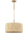 Abaca 18   Wide 4-Light Chandelier - Brushed Gold Hot on Sale