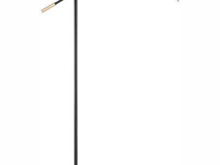 Tanko 1-Light Metal Floor Lamp Antique Brass Black For Sale