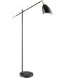 Tanko 1-Light Metal Floor Lamp Antique Brass Black For Sale