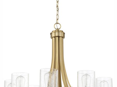 Bolden 8-Light Chandelier Satin Brass Online now