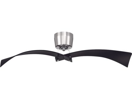 Tern Ceiling Fan (Blades Included) Flat Black Polished Nickel Fashion