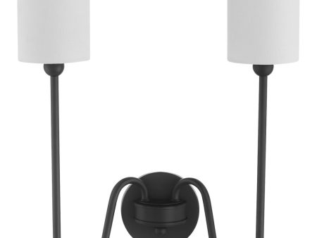 Tamara Day s Charlotte 2-light Wall Mount Light Fixture Matte Black Hot on Sale