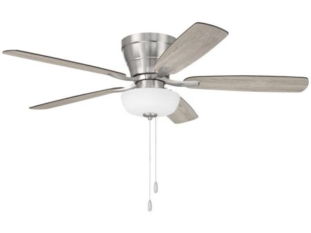 Wheeler 52 2-Light Bowl 2-Light Fan Brushed Polished Nickel Discount