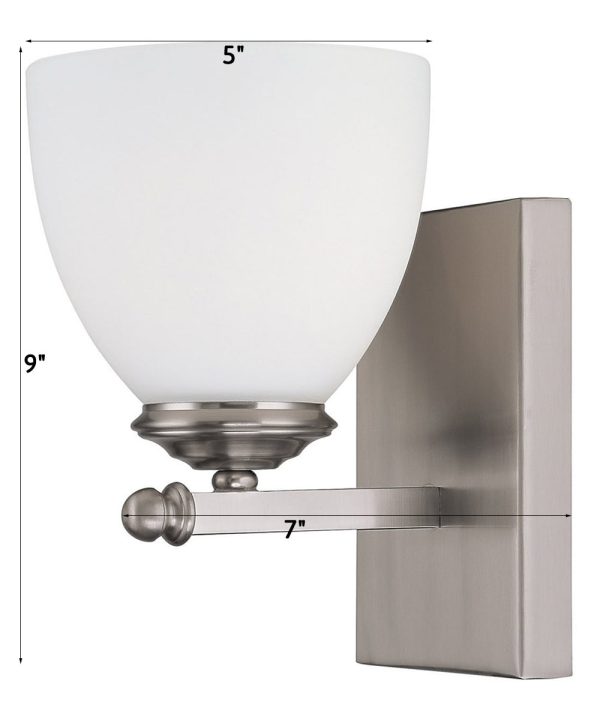 5 W Chapman 1-Light Sconce Matte Nickel Online now