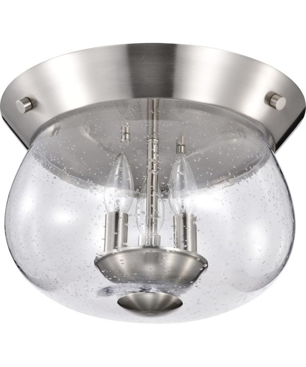 Boliver 3-Light Close-to-Ceiling Brushed Nickel For Cheap