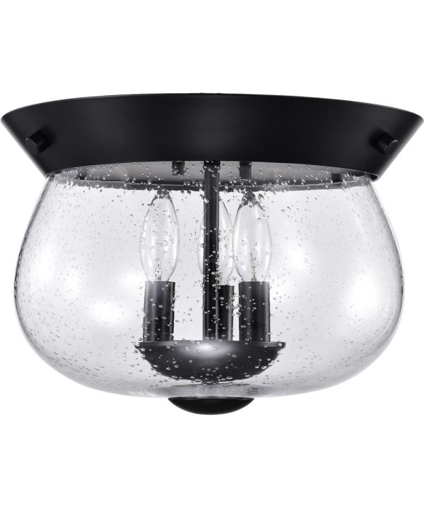 Boliver 3-Light Close-to-Ceiling Matte Black Cheap