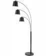 Quana 3-Light 3-Light Arch Lamp Black For Cheap