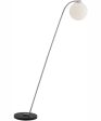 Roden 1-Light Floor Lamp Brushed Nickel Frost Glass Shade Online Hot Sale