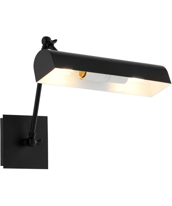 2-light Wall Mount Light Fixture Matte Black For Sale