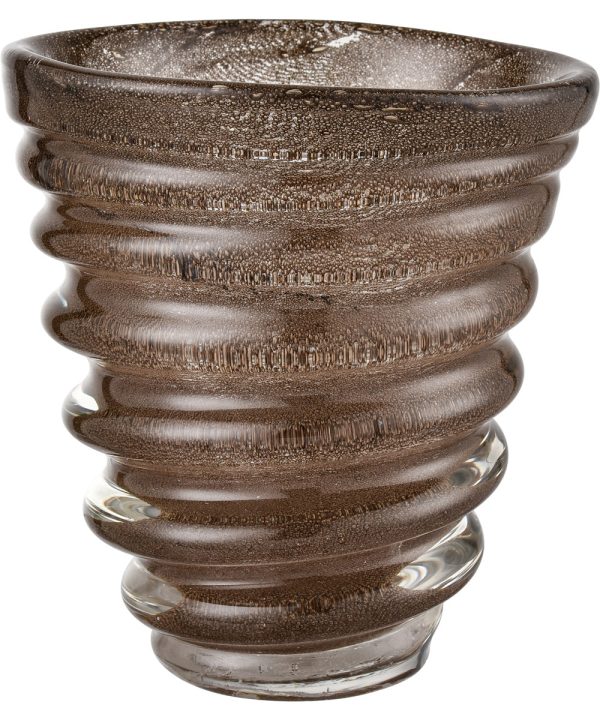 Metcalf Vase - Small Bubbled Brown on Sale