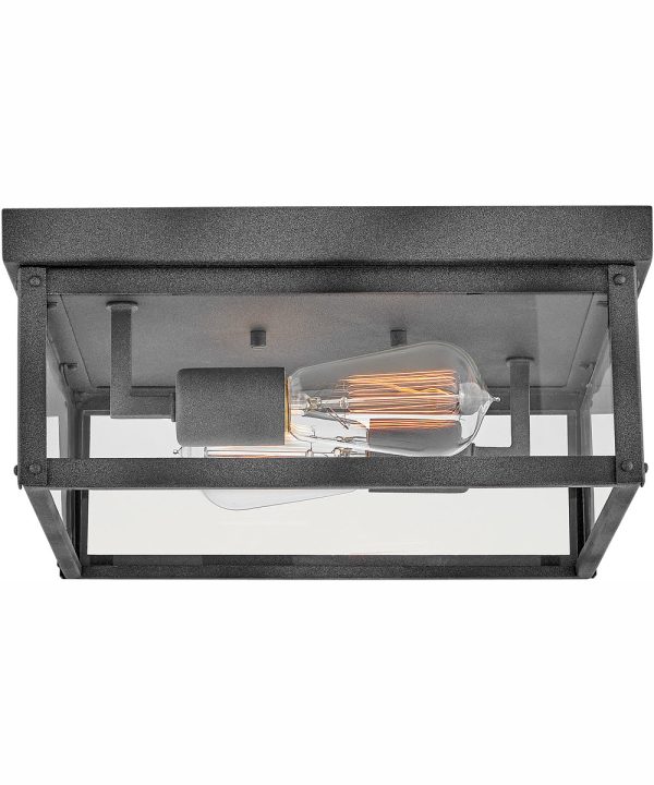 Beckham 2-Light Medium Flush Mount in Aged Zinc Online Hot Sale