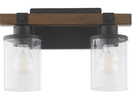 Alpine 2-light Bath Vanity Light Textured Black Walnut on Sale