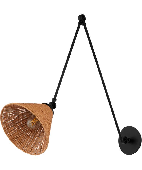 1-light Wall Mount Light Fixture Matte Black For Cheap